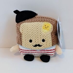 RARE Jakks Ami Amis Crochet Plush - Frenchie Le Toast - Wave 1 - NWT